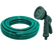 Manguera de riego flexible - 4 capas de protección - incluye accesorios - regar, jardín, huerto, coche, labores agrícolas - 20 bares - ø 12 mm x 30 m