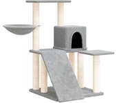 Torre de muebles para gatos, juguete para trepar, rascador, plataforma para trepar con postes rascadores 02_0022618