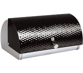Panera de mesa para guardar pan bollería, tapa deslizante, acero inoxidable, diseño moderno, berlinger haus, acero inoxidable / negro, , primal gloss
