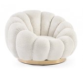 Sillón giratorio floral 86x62x72 cm