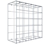Gabión para montar con dimensiones 50 cm x 50 cm x 20 cm (l x a x p), malla 10 x 10 cm, anillo en c,. atenc.: falta una reja - diámetro del cable...