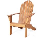 Silla de jardín adirondack de madera resistente a la intemperie con respaldo curvado, carga 170 kg, color 20_0000375