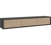 Mueble tv 3 puertas 180 cm idra gris y madera