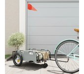 Remolque para bicicletas hierro y tela oxford gris