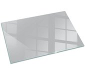 Placa de cristal para chimenea, zócalo protector de chimenea, diseño moderno | 120x80 | rectángulo | color gris claro