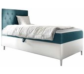 Cama continental baltimore 171, continental, individuales, turquesa, 80x200, tapiz, cuero ecológico, somieres, 82x208x115cm