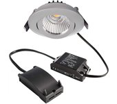 Dione moderno foco ajustable redondo spot led cob 8w luz regulable empotrable slim campana de cocina campana de cocina ventanas 230v - gris 3000k