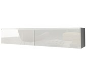 Mueble tv sarasota 120, blanco brillante, blanco, número de puertas: 2.00, 140x30x33cm