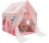 Tienda de juegos, tienda de campaña transpirable para niños con estera gruesa y 2 ventanas y gasas, tienda de juegos perfecta para 2-3 niños