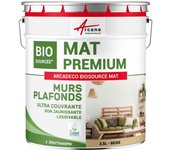 Pintura mate para pared y techo: arcadeco biosourcé mat - 2.5 l (+ ou - 30m² par couche) beige - ral 1001 - arcane industries