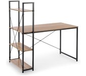 Mesa de oficina houston 1888, 70x120x64cm, negro, roble sonoma