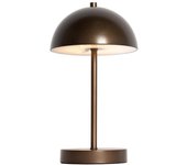 Lámpara de mesa de exterior bronce oscuro recargable con atenuación de 3 pasos - keira