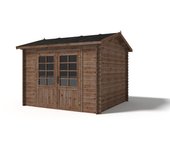 Caseta de jardín de madera 9 m2 - 3x3 m - 28 mm - impregnada - dom636 - altanka