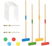 Juego de croquet de madera juego de croquet para 4 jugadores juegos de habilidad para niños y adultos