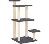 Rascadores para gatos con plataformas oscuro 98,5 cm gris 02_0022797
