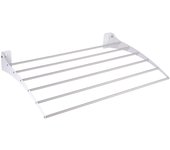 Cofan tendedero de pared abatible | 6 varillas de aluminio | área de tendido: 4,5 m | color: blanco | longitud: 75 cm