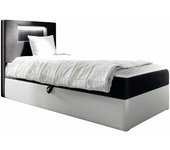 Cama continental baltimore 169, continental, individuales, gris, 80x200, tapiz, cuero ecológico, somieres, 82x212x104cm