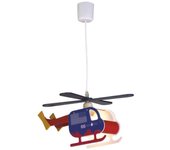 Lámpara de techo colgante infantil bravo e27 (ac 220/240v) ip20 diseño de helicóptero azul fabricada en plástico