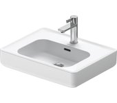 Lavabo sobre encimera duravit soleil by starck, 560x435mm, con rebosadero y agujero para grifo, 237856, 23785600271, color: blanco