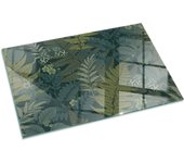 Placa de cristal para chimenea, zócalo protector de chimenea, diseño moderno | 120x80 | rectángulo | motivos vegetales con mariposas
