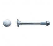Boulon tête ronde collé carré (trcc) zingué blanc - 16 x 180 mm - boite de 10 - lennie - btrcc1618002b