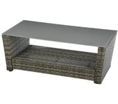 Hespéride - mesa baja de jardín polynésia café oscuro - 100 x 54 x 38