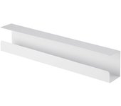 Canaleta pasacables horizontal para escritorio, largo 60 cm, blanco