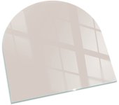Placa de cristal para chimenea, zócalo protector de chimenea, diseño moderno | 100x100 | semicírculo | color rosa pálido