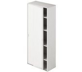 Armario con puertas correderas y estantes color blanco 212x90x43cm