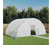 Vidaxl invernadero con estructura de acero blanco 24 m² 6x4x2,85 m