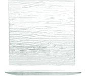 6 platos de vidrio de bambú 20x20 fy55523b h&h