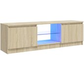 Mueble tv multimedia estantería para televisión buffet para televisión comedor salón dormitorio con luces 02_0026754