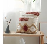 Cojín cuadrado en algodón estilo boho bali (45x45 cm) funda + relleno - rayej