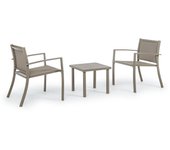 Conjunto de jardín de 3 salón de metal topo auri