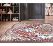 Alfombra oriental kalyan - 200 x 290 cm - rojo y azul