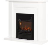Chimenea eléctrica homcom blanco 102x30x95 cm metal