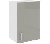 Mueble alto haaus karo, 1 puerta, gris brillante/blanco, mdf, 40 x 30 x 60 cm