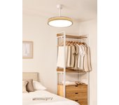 Wind clear studio - ventilador de techo 40w ø108 cm silencioso aspas retráctiles con luz led y mando a distancia