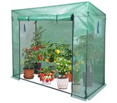 Invernadero de jardín - pe - 200x80x150/169cm - verde