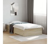 Vidaxl cama con cajones madera ingeniería roble sonoma 90x190 cm