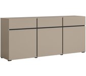Cómoda alfere 103, negro, congo, con cajones y puertas, número de cajones: 3.00, 78x180x40cm