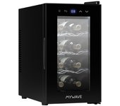 Vinoteca 8 botellas negra selector digital clase n