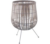 Decorspace farol de mimbre para exterior de tres pies ''rabat nat'' decoración de jardín