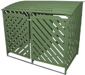 Doble cobertizo para contenedor de basura verde almacenamiento almacenaje de madera cubo de basura caseta oculto