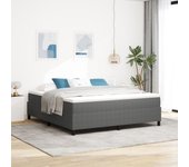 Vidaxl cama con somier con colchón gris claro super king tela de corduroy