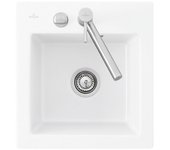 Fregadero 1 seno sin escurridor villeroy et boch subway pure xs 47,5 x 51 cm blanco desagüe automático incluido