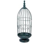Jaula decoración de metal 24.77x24.77x72.39h cm