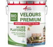 Pintura terciopelo para pared y techo : arcadeco biosourcée terciopelo - 10 l (+ ou - 120m² par couche) azul pastel - ral 5024 - arcane industries