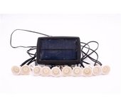 Guirnalda solar para plantar 10 leds blancos galix 5m 0,5w 100 lumens 8 horas de iluminación
