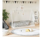 Estructura de cama para niños madera de pino blanco 80x160 cm v5508 80 x 160 cm / blanco